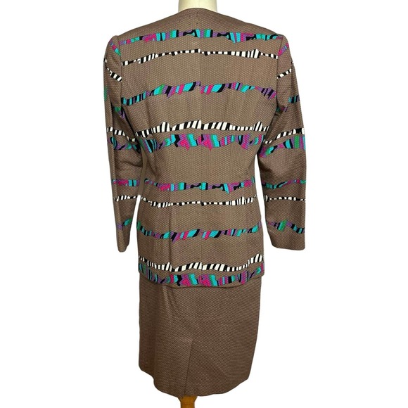 1980s Brown Zebra Print Set | Size 10 | Vintage - Picture 2 of 3